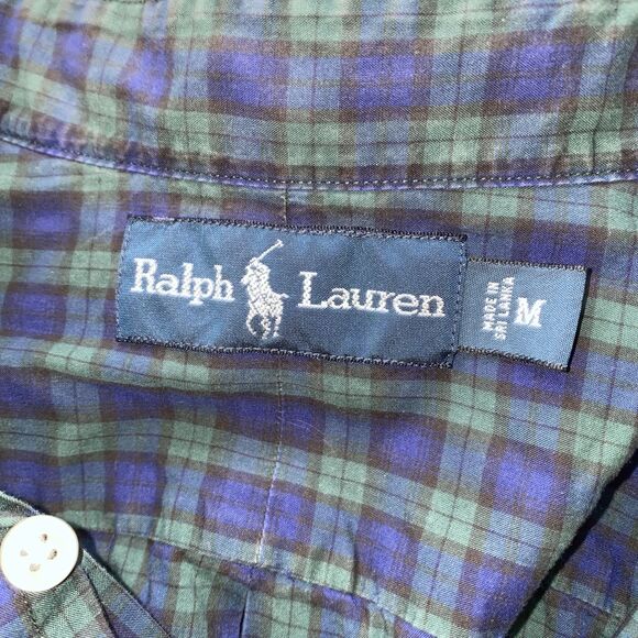 Ralph Lauren Classic Fit Men's M Multicolor Plaid Long Sleeve Button Down Shirt - Picture 4 of 4